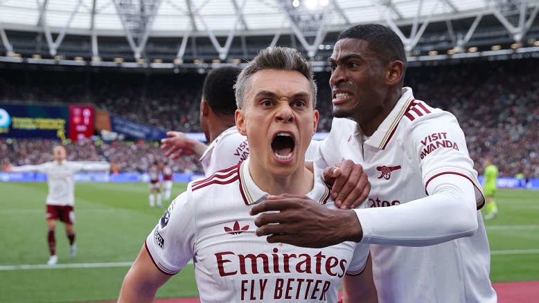 Arsenal säkrade ytterligare en seger i den 36:e omgången av Premier League